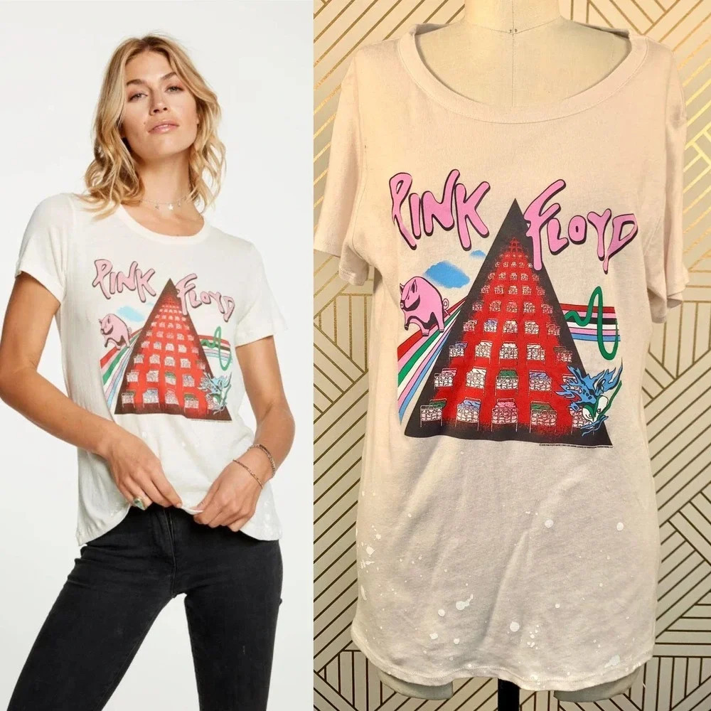 Chaser Pink Floyd‎ Cream Splatter Graphic Tee